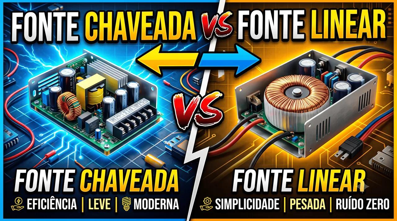 Fonte Chaveada x Linear: Diferenças e Qual Usa o PC