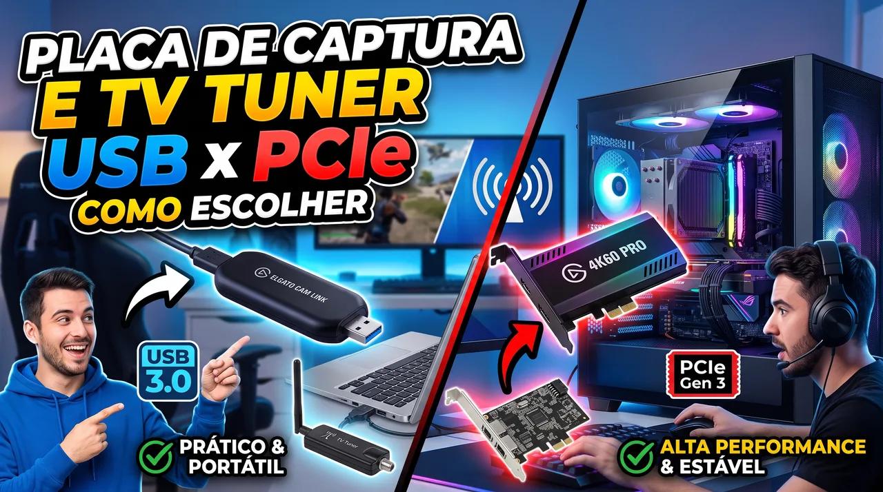 Placa de Captura e TV Tuner: USB x PCIe — Como Escolher