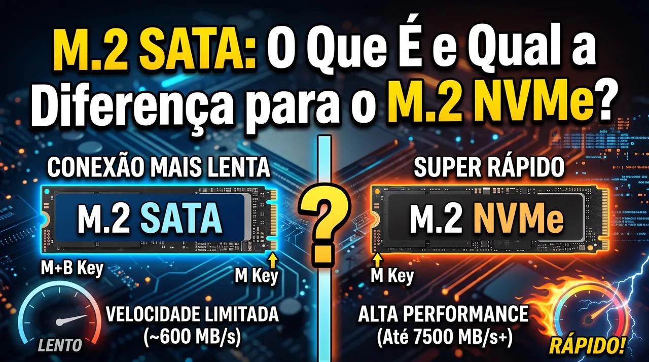 M.2 SATA: O Que É e Qual a Diferença para o M.2 NVMe