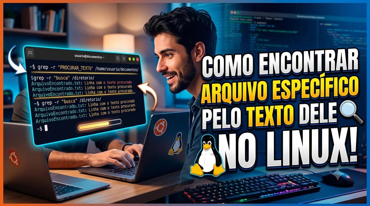Como encontrar um arquivo específico pelo texto dele no Linux