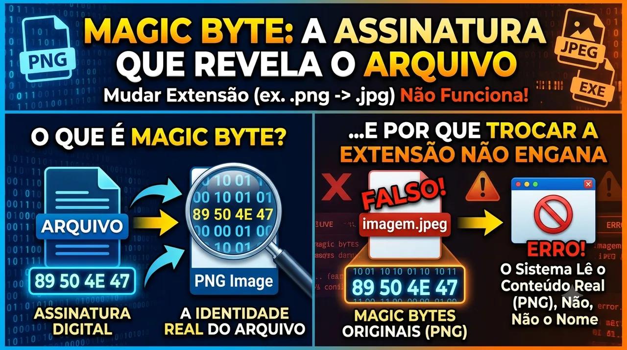 O que é Magic Byte (assinatura de arquivo) e por que trocar a extensão não engana ninguém