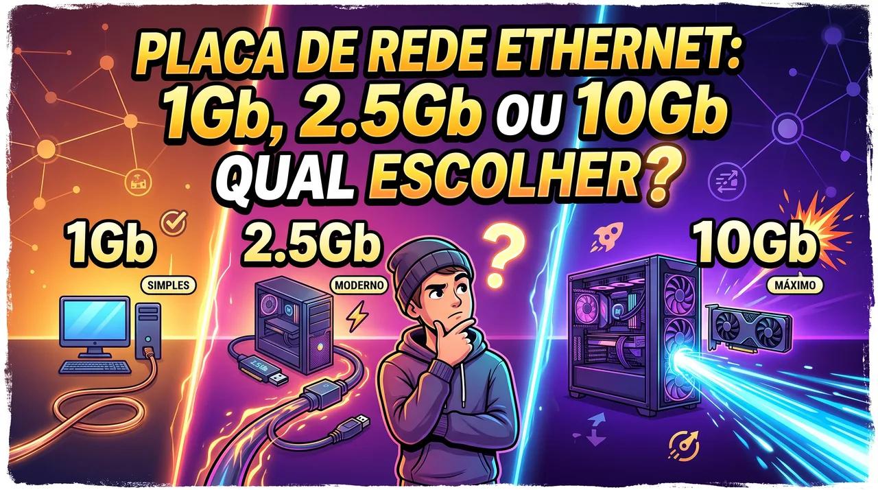 Placa de Rede Ethernet: 1Gb, 2.5Gb ou 10Gb — Qual Escolher