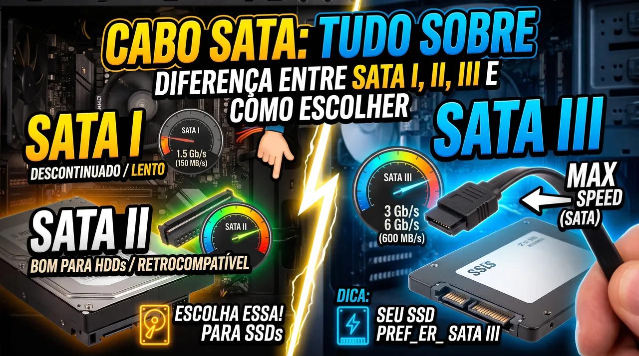 Cabo SATA: Diferença entre SATA I, II, III e Como Escolher