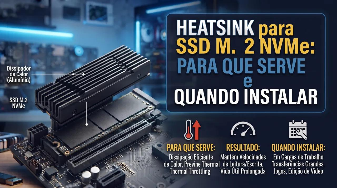 Heatsink para SSD M.2 NVMe: Para Que Serve e Quando Instalar
