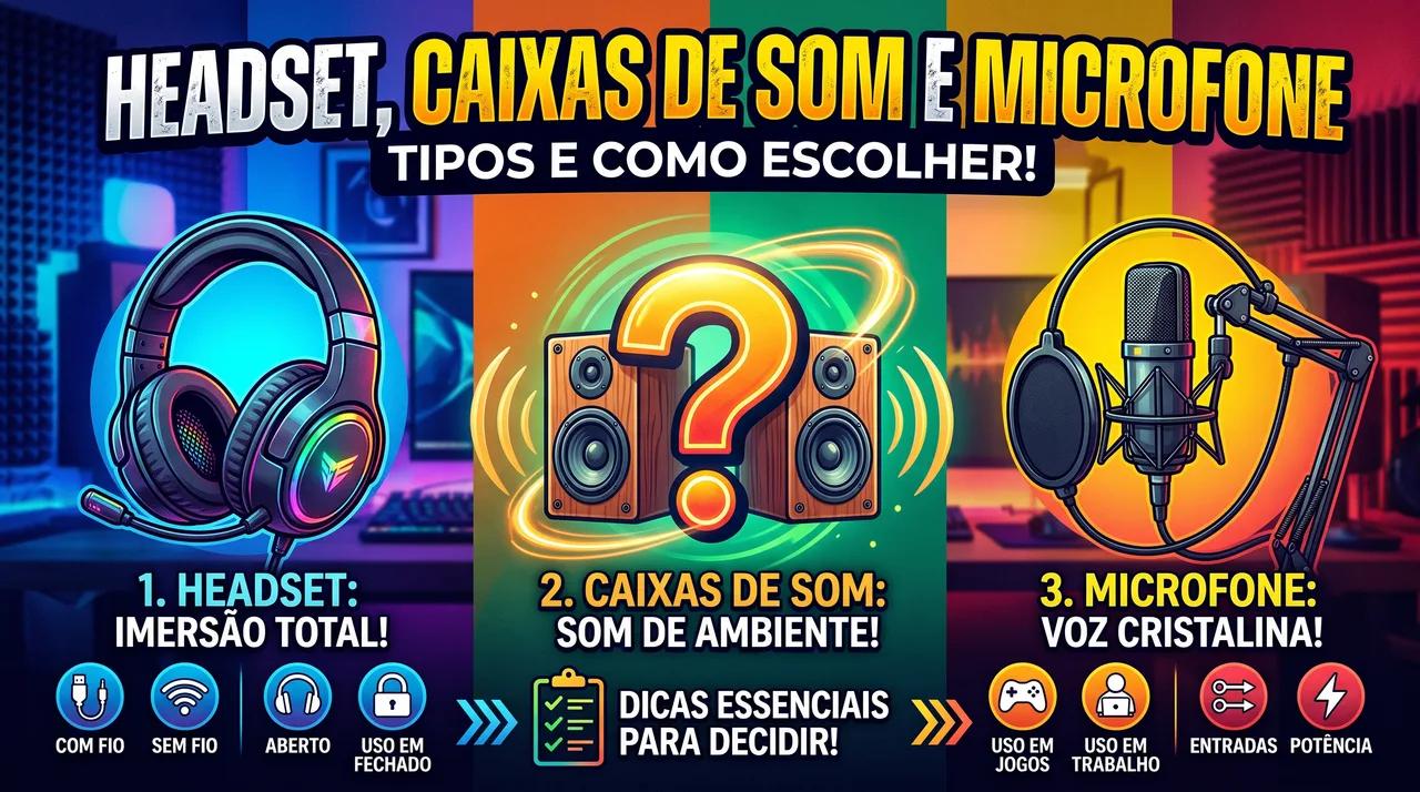 Headset, Caixas de Som e Microfone: Tipos e Como Escolher