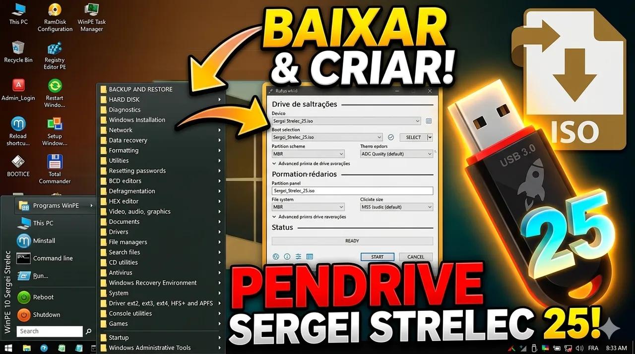 Como baixar e criar um pendrive bootavel do Sergei Strelec 25
