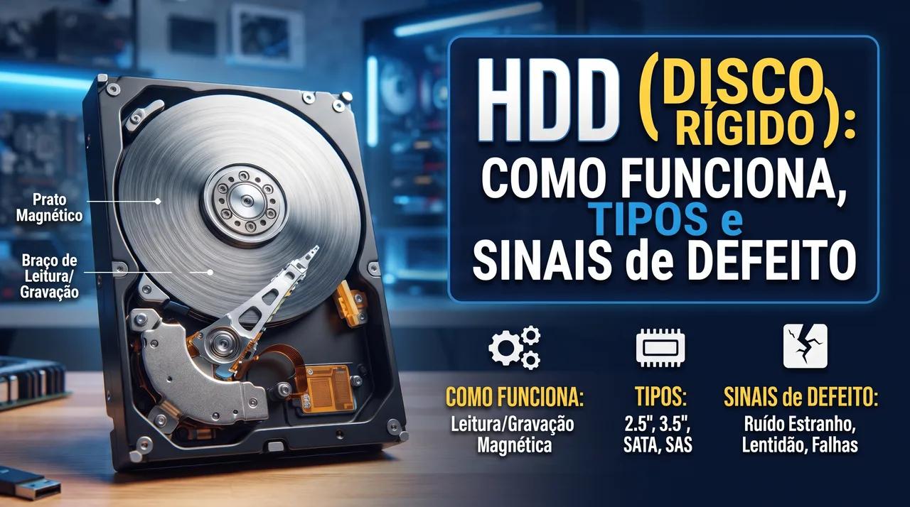 HDD (Disco Rígido): Como Funciona, Tipos e Sinais de Defeito