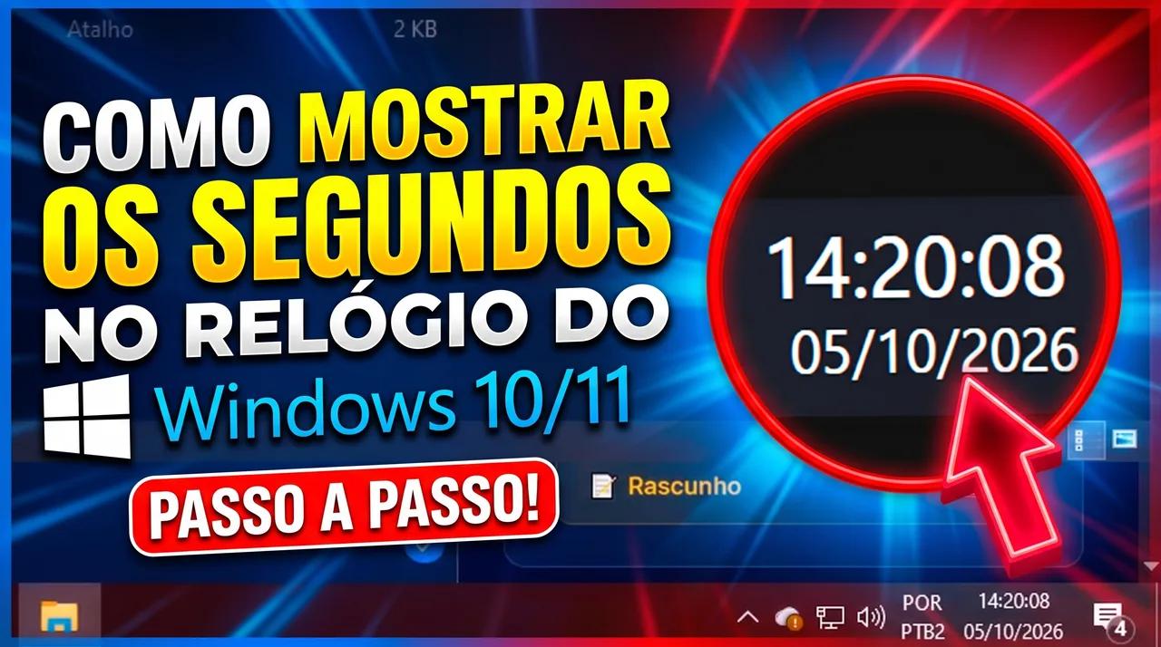 Como mostrar os segundos no relógio do Windows 10/11 (passo a passo)