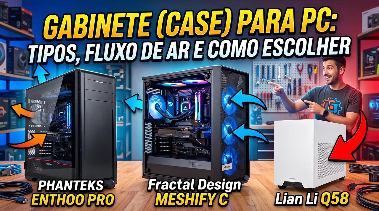 Gabinete (Case) para PC: Tipos, Fluxo de Ar e Como Escolher