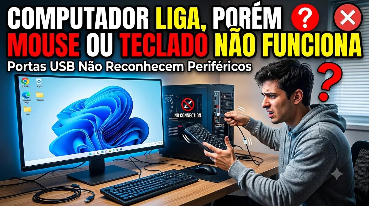 Computador Liga, Porém Mouse ou Teclado (USB) Não Funciona