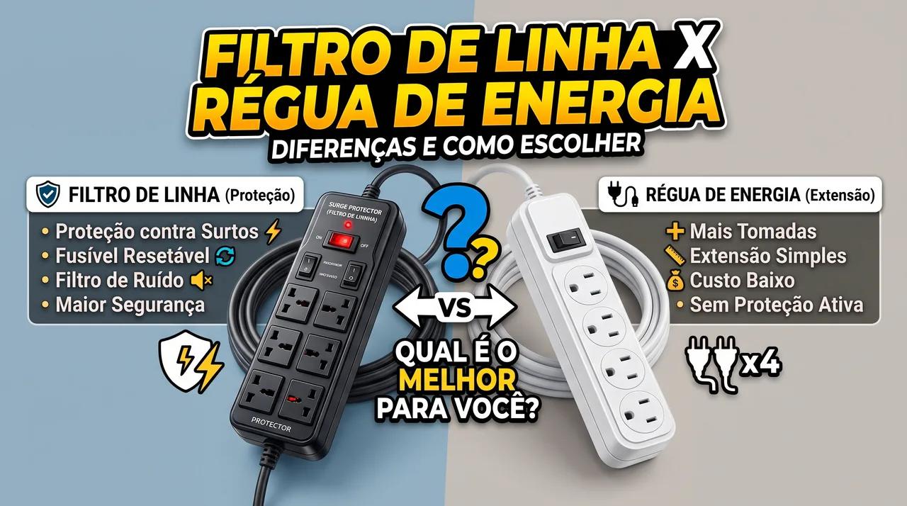 Filtro de Linha x Régua de Energia: Diferenças e Como Escolher