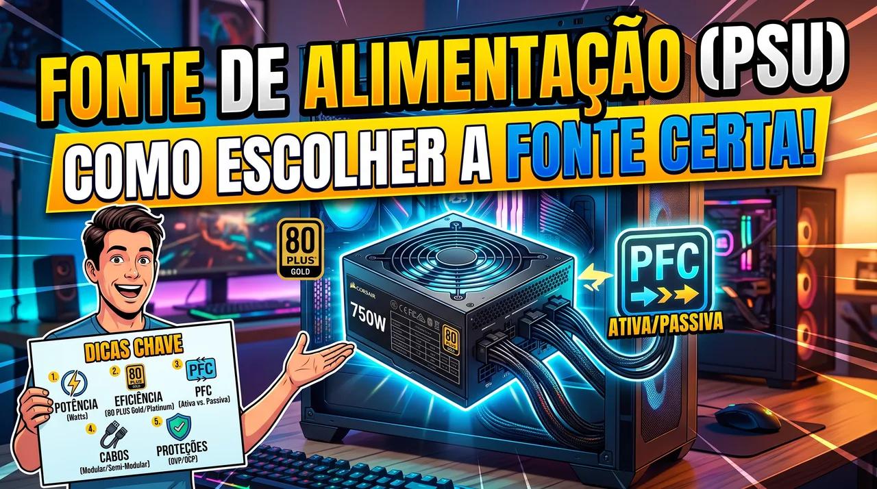 Fonte de Alimentação (PSU) e PFC: Como Escolher a Fonte Certa