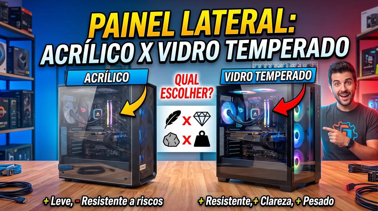 Painel Lateral: Acrílico x Vidro Temperado — Qual Escolher