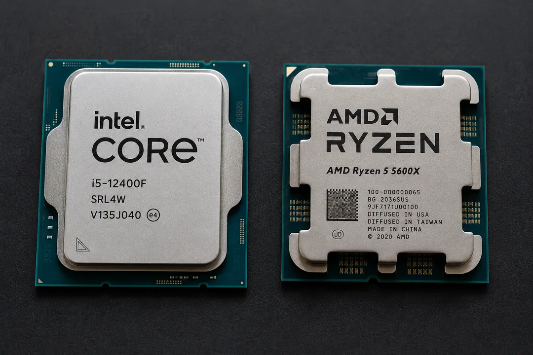Processador Intel e AMD lado a lado