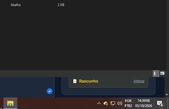 Horário no Windows 10 exibindo os segundos na barra de tarefas
