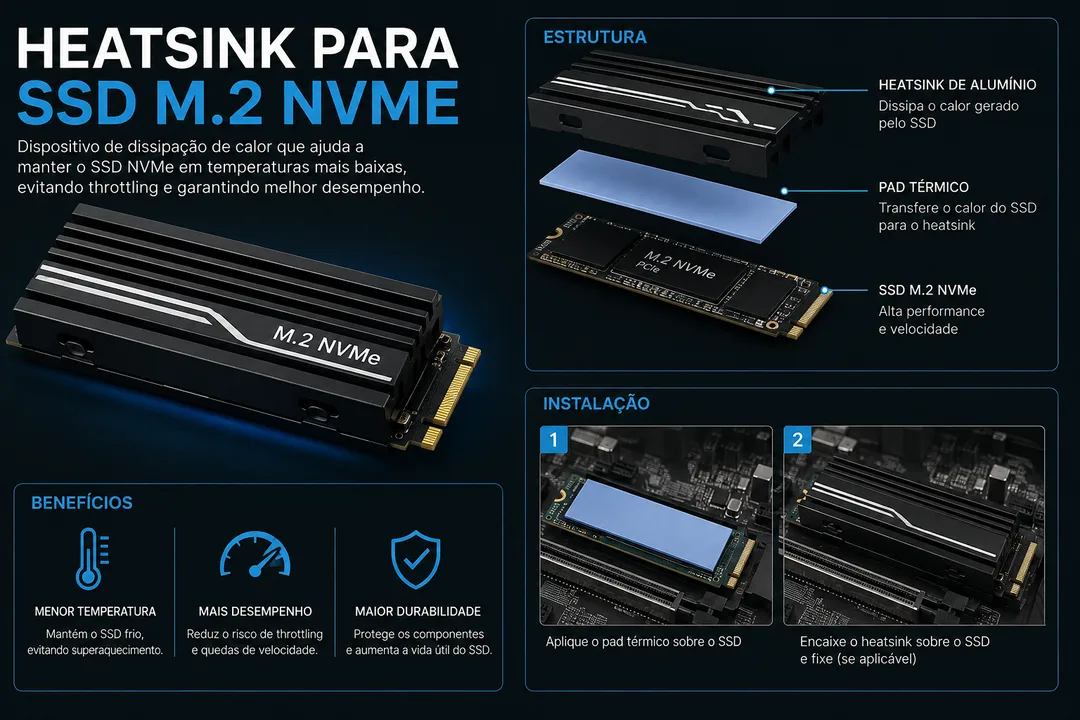 Heatsink para SSD M.2 NVMe